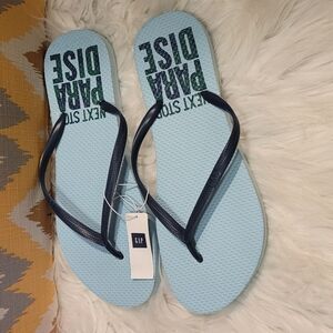 GAP Light Blue and Navy Women's Sandals